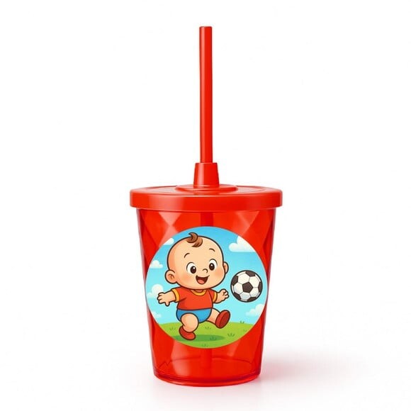 Copo Twister Personalizado 300ml Futebol Baby