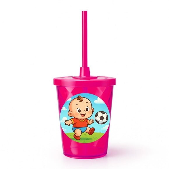 Copo Twister Personalizado 300ml Futebol Baby