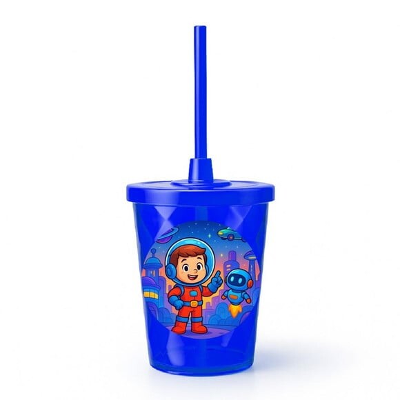 Copo Twister Personalizado 300ml Futurismo Infantil