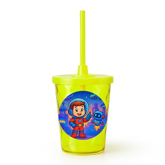Copo Twister Personalizado 300ml Futurismo Infantil