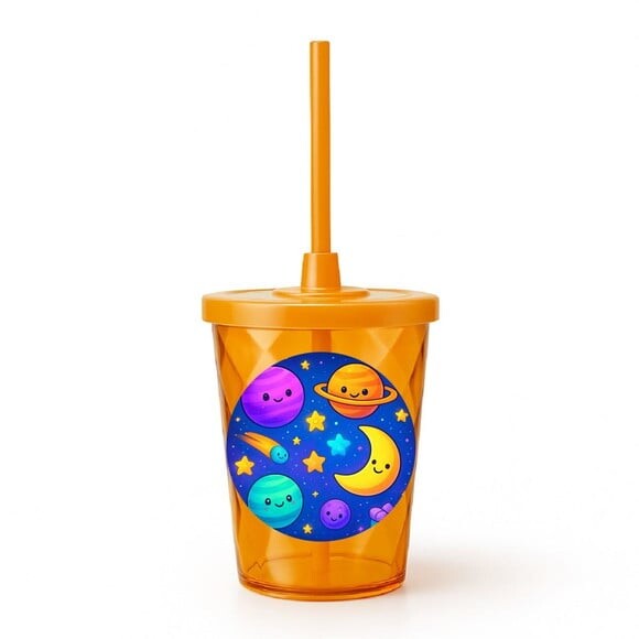 Copo Twister Personalizado 300ml Galáxia Encantada