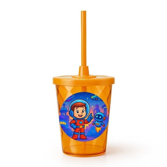 Copo Twister Personalizado 300ml Futurismo Infantil