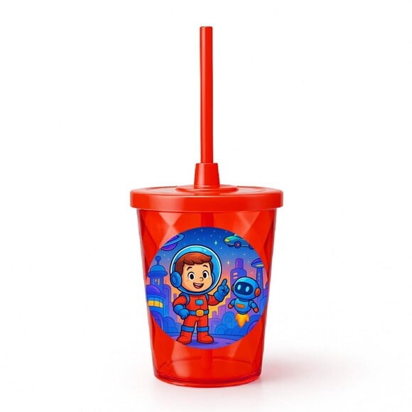 Copo Twister Personalizado 300ml Futurismo Infantil
