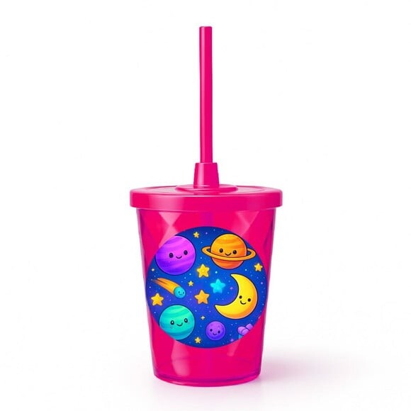 Copo Twister Personalizado 300ml Galáxia Encantada