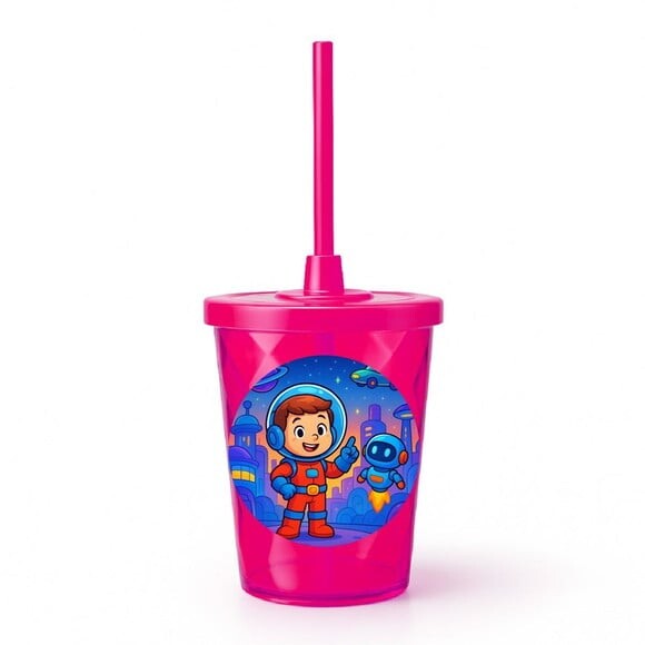 Copo Twister Personalizado 300ml Futurismo Infantil