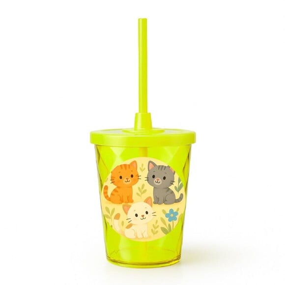 Copo Twister Personalizado 300ml Gatinhos