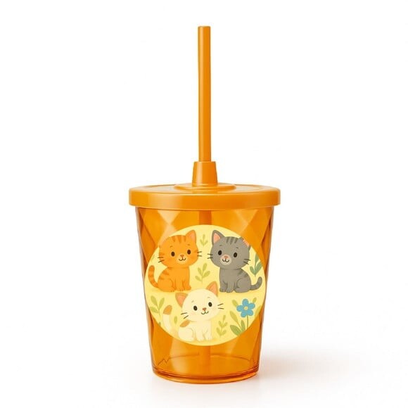 Copo Twister Personalizado 300ml Gatinhos