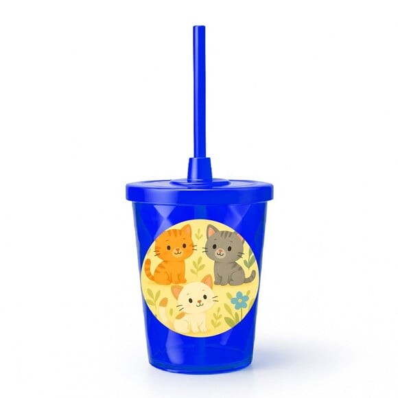 Copo Twister Personalizado 300ml Gatinhos