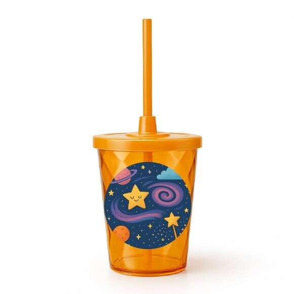 Copo Twister Personalizado 300ml Galáxia Mágica