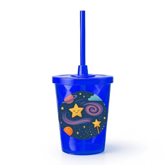 Copo Twister Personalizado 300ml Galáxia Mágica