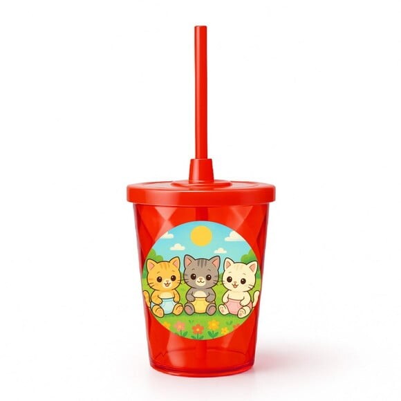 Copo Twister Personalizado 300ml Gatinhos Baby