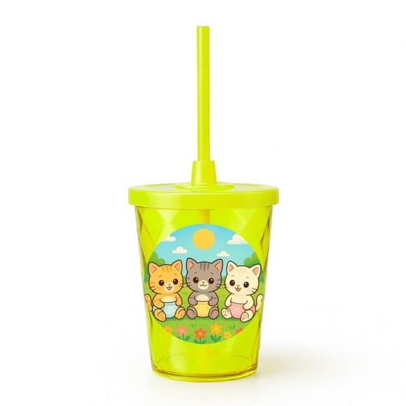 Copo Twister Personalizado 300ml Gatinhos Baby
