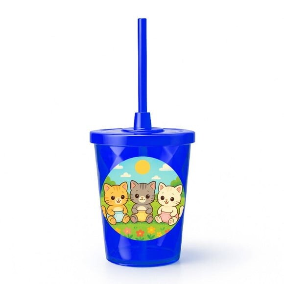 Copo Twister Personalizado 300ml Gatinhos Baby