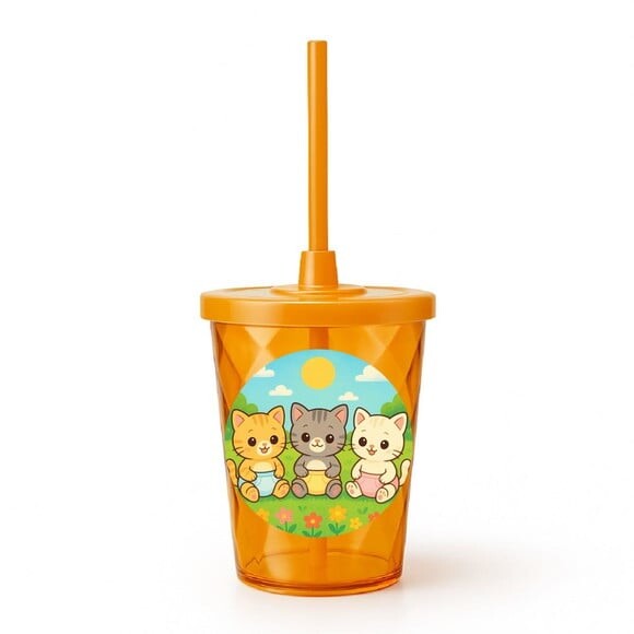 Copo Twister Personalizado 300ml Gatinhos Baby