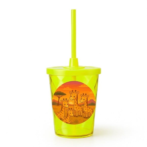 Copo Twister Personalizado 300ml Girafinhas