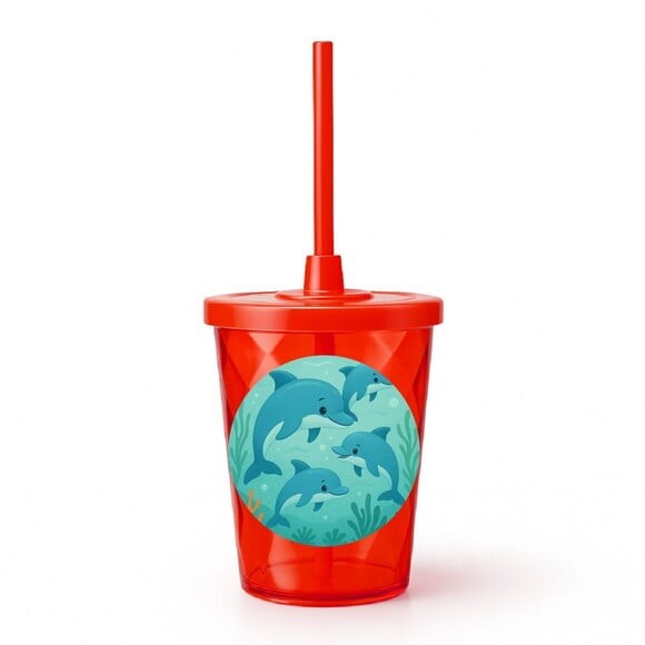 Copo Twister Personalizado 300ml Golfinhos