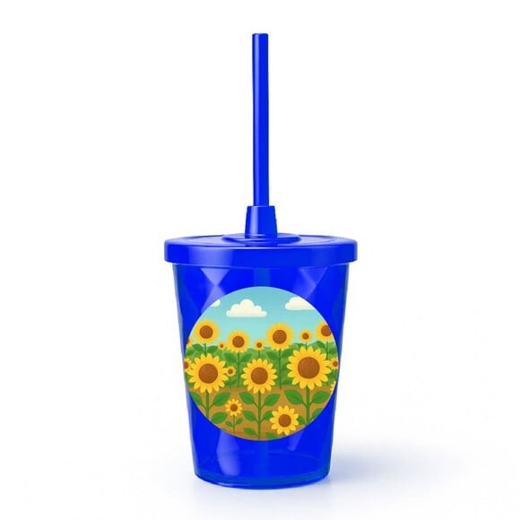 Copo Twister Personalizado 300ml Girassóis