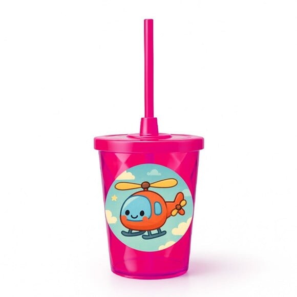 Copo Twister Personalizado 300ml Helicóptero