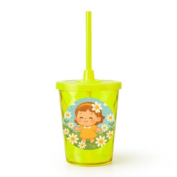 Copo Twister Personalizado 300ml Jardim das Margaridas