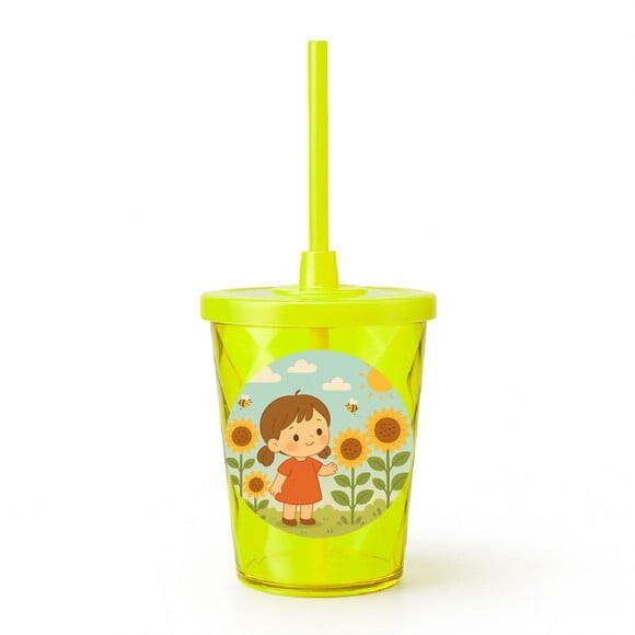 Copo Twister Personalizado 300ml Jardim dos Girassóis