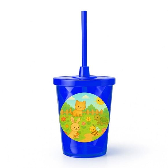 Copo Twister Personalizado 300ml Jardim dos Bichinhos