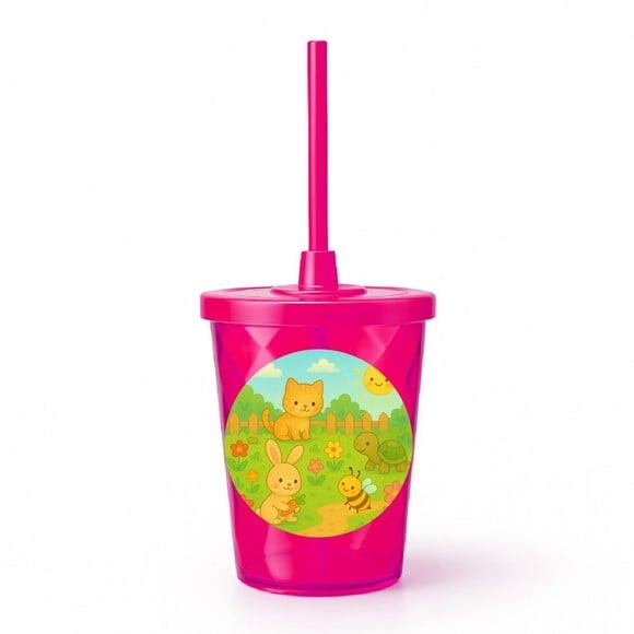 Copo Twister Personalizado 300ml Jardim dos Bichinhos
