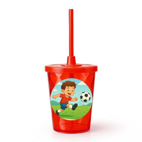 Copo Twister Personalizado 300ml Jogador de Futebol