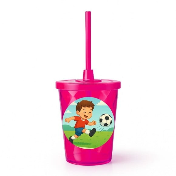 Copo Twister Personalizado 300ml Jogador de Futebol