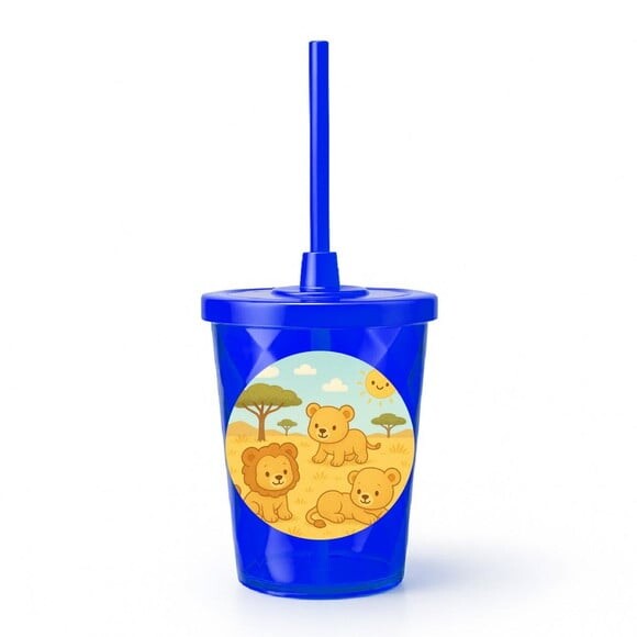 Copo Twister Personalizado 300ml Leãozinhos