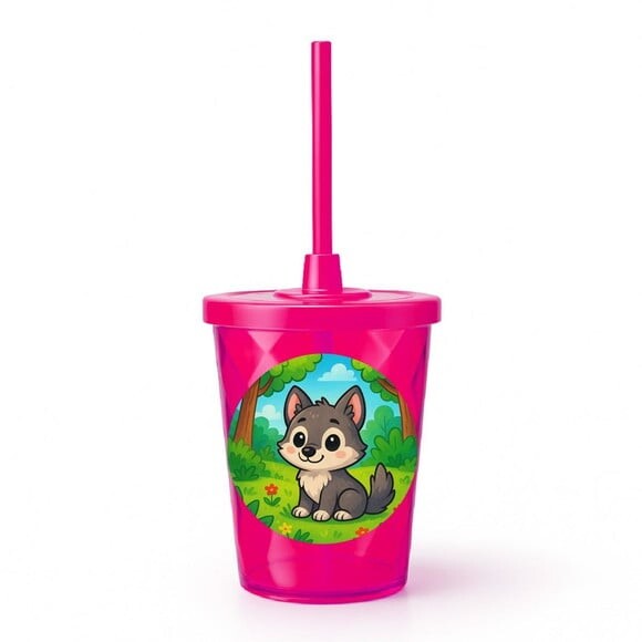 Copo Twister Personalizado 300ml Lobinho