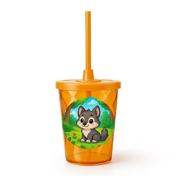 Copo Twister Personalizado 300ml Lobinho