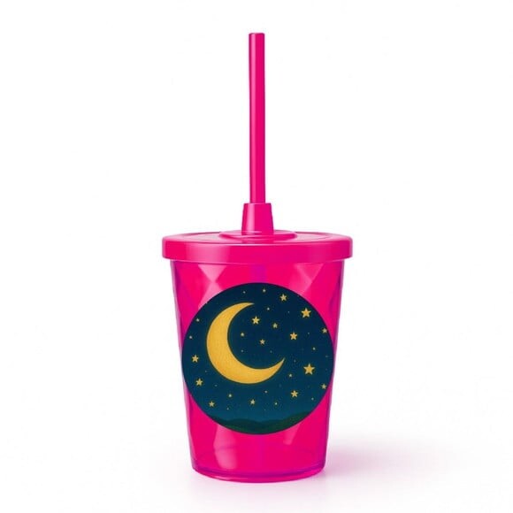 Copo Twister Personalizado 300ml Lua e Estrelas