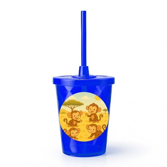 Copo Twister Personalizado 300ml Macaquinhos