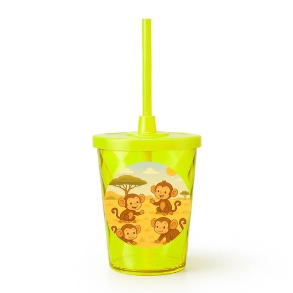 Copo Twister Personalizado 300ml Macaquinhos