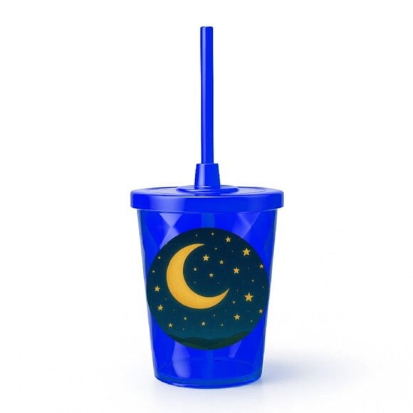 Copo Twister Personalizado 300ml Lua e Estrelas