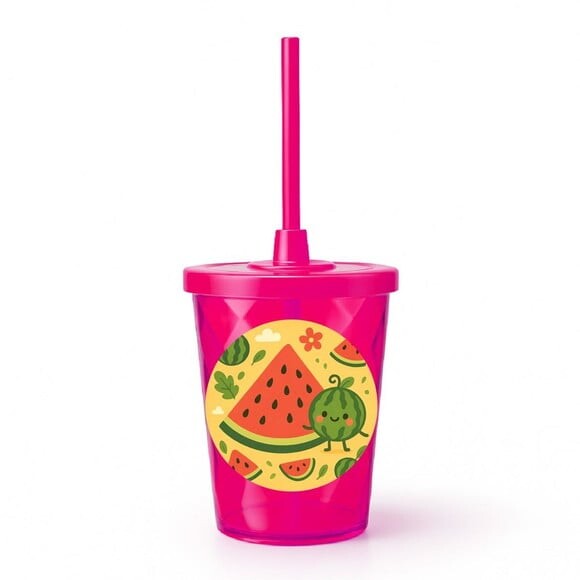 Copo Twister Personalizado 300ml Melancia