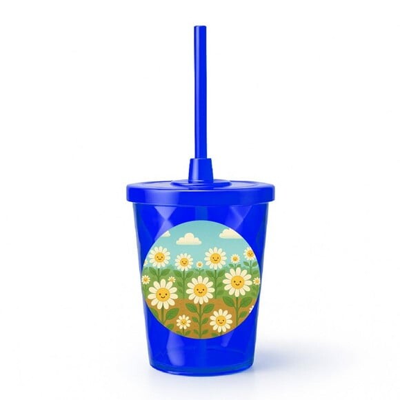 Copo Twister Personalizado 300ml Margaridas