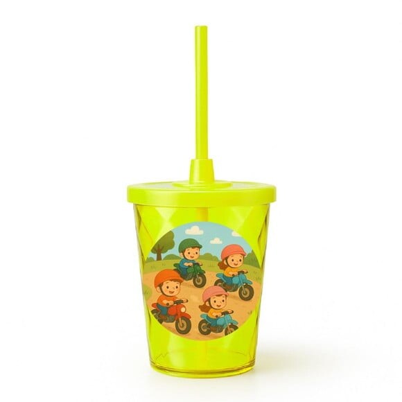 Copo Twister Personalizado 300ml Motocicletas Kids