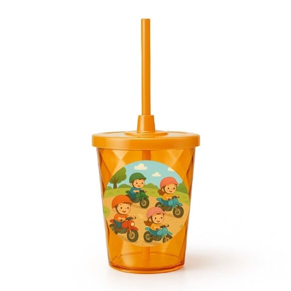 Copo Twister Personalizado 300ml Motocicletas Kids