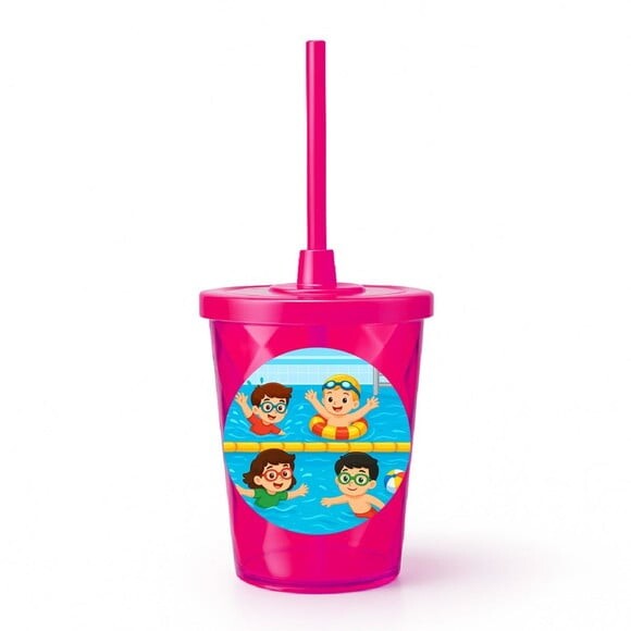 Copo Twister Personalizado 300ml Natação