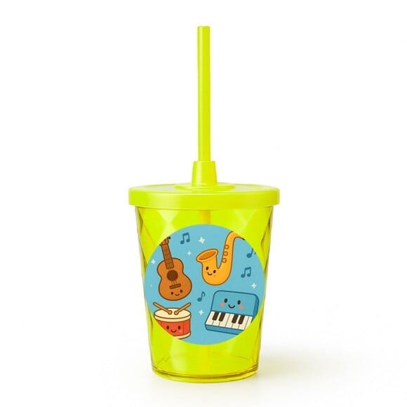 Copo Twister Personalizado 300ml Músicas Instrumentos