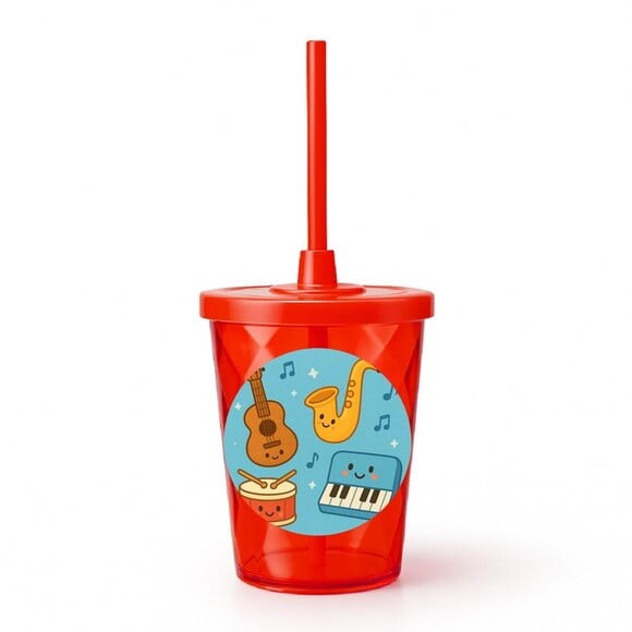 Copo Twister Personalizado 300ml Músicas Instrumentos