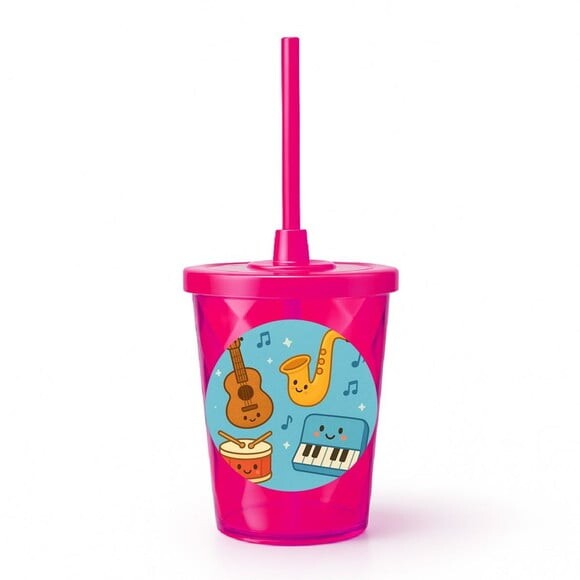 Copo Twister Personalizado 300ml Músicas Instrumentos