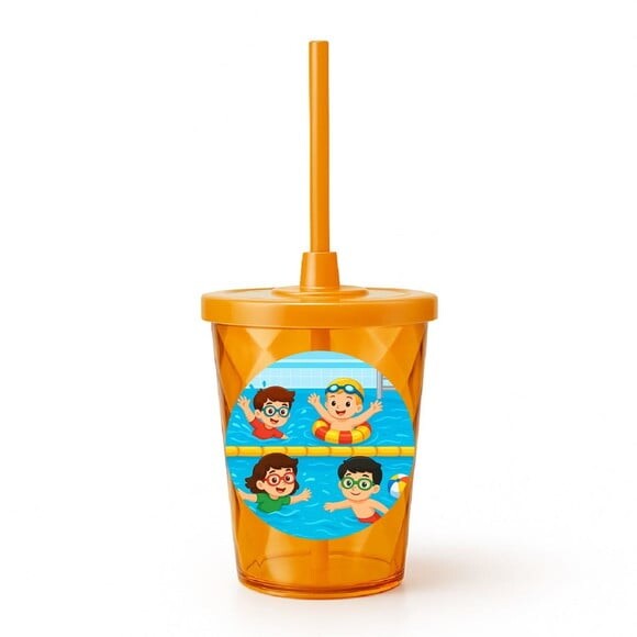 Copo Twister Personalizado 300ml Natação