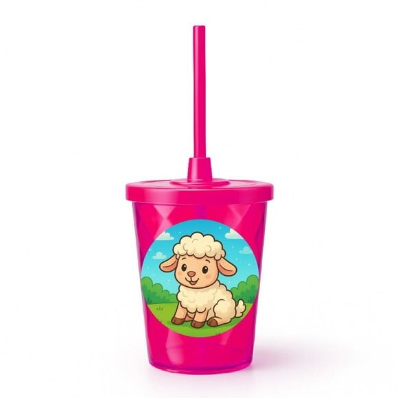 Copo Twister Personalizado 300ml Ovelhinha