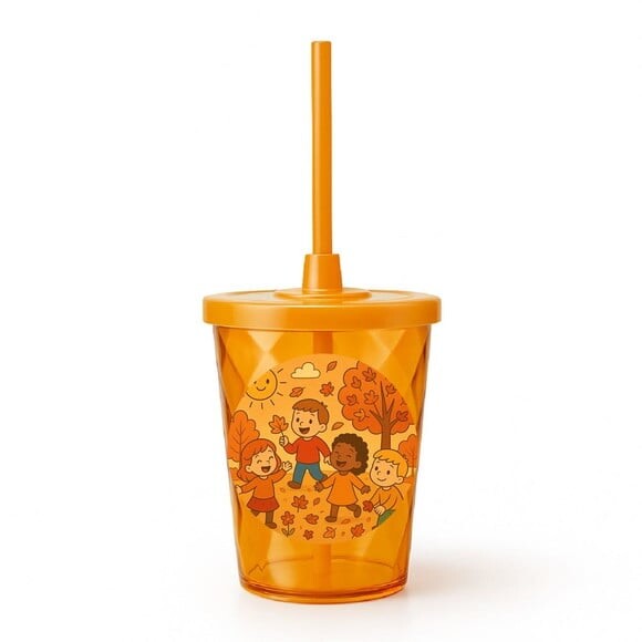 Copo Twister Personalizado 300ml Outono Divertido