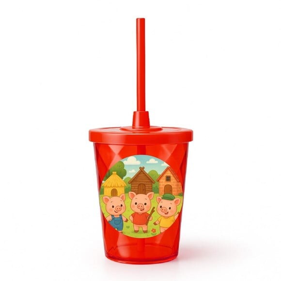 Copo Twister Personalizado 300ml os Três Porquinhos