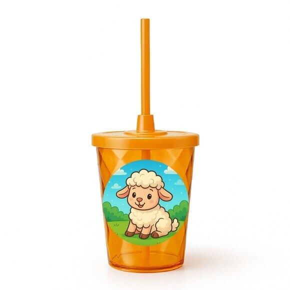 Copo Twister Personalizado 300ml Ovelhinha