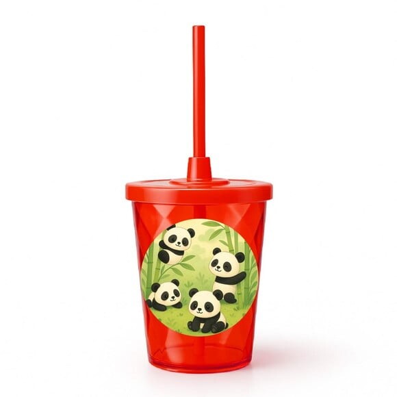 Copo Twister Personalizado 300ml Pandinhas