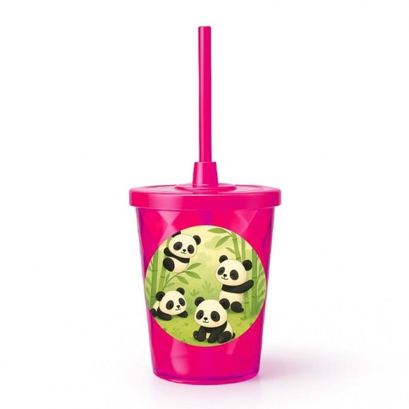 Copo Twister Personalizado 300ml Pandinhas